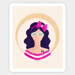 Pink coastal lady Magnet